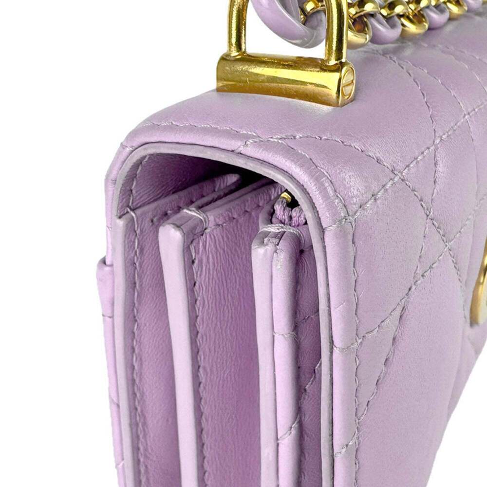 CHRISTIAN DIOR Purple Leather Shoulder Bag - Picture 7 of 13